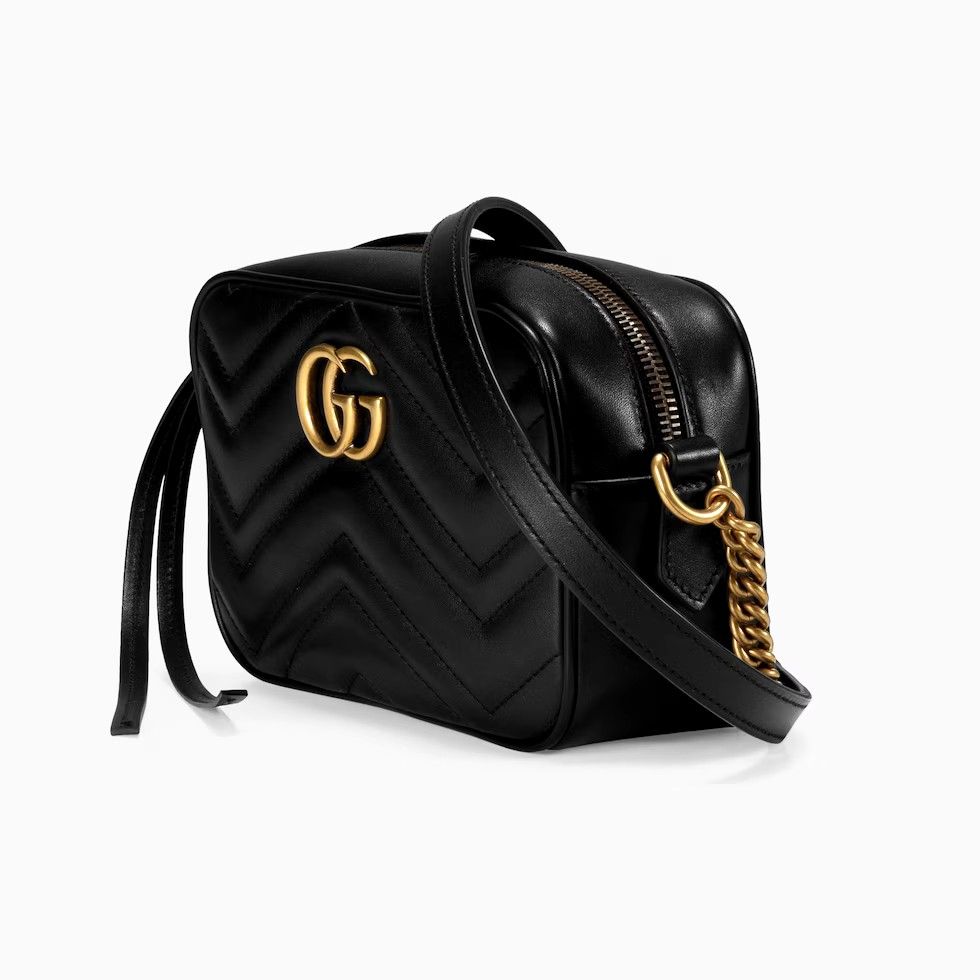 Gg marmont matelassé mini bag black best sale