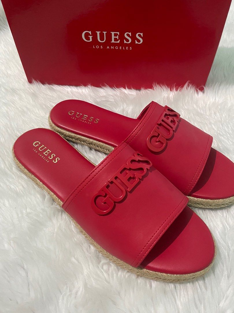 Guess sandals red hot sale
