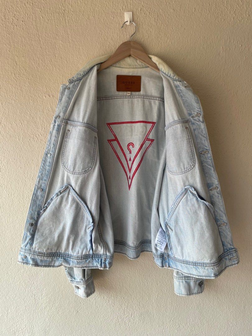 GUESS Originals x A$AP Rocky Varsity Bomber Denim Jacket – Medium