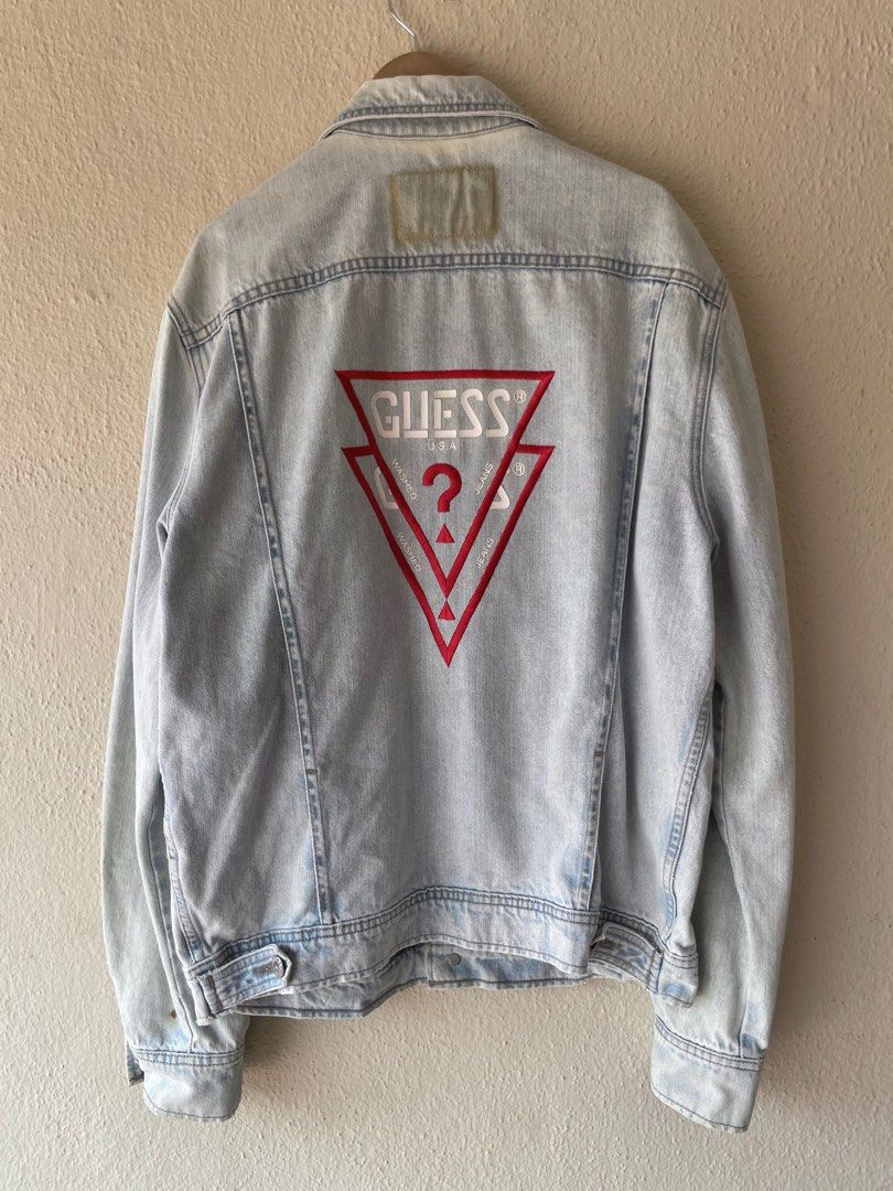 GUESS Originals x A$AP Rocky Varsity Bomber Denim Jacket – Medium