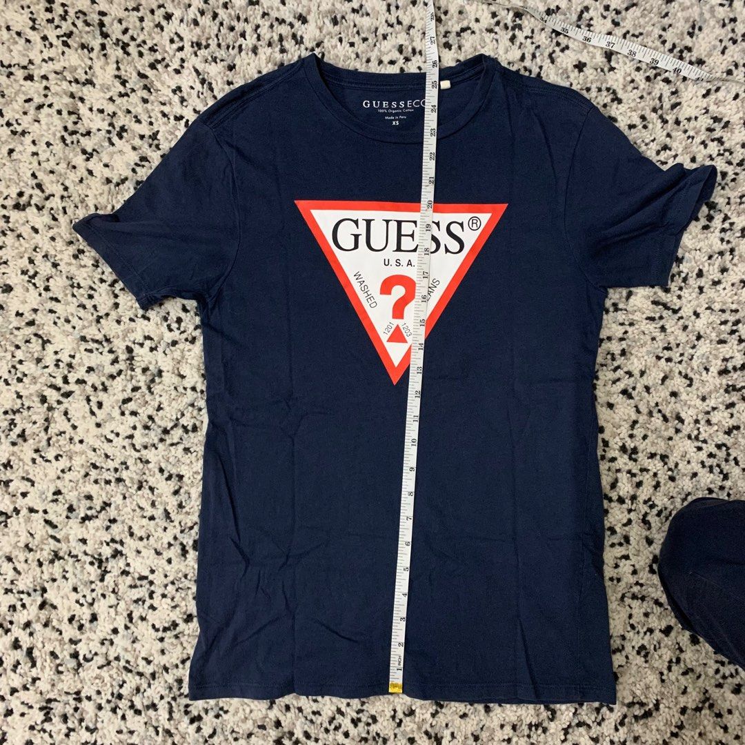 Guess Triangle Logo Tee Men s Fashion Tops Sets Tshirts