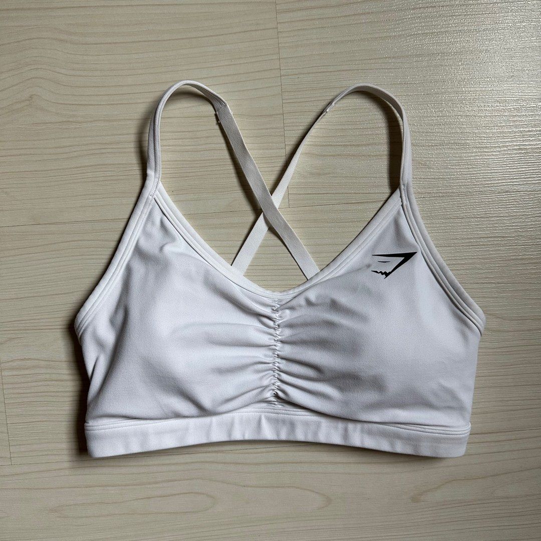 Gymshark Ruched Bra, Women's Fashion, Activewear on Carousell