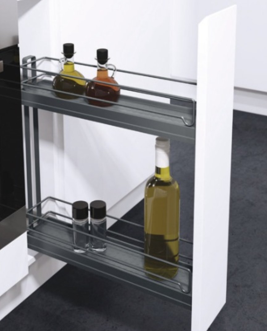 Hafele pull out spice rack 150mm kitchen pull out basket sauce rack Furniture Home Living Bathroom Kitchen Fixtures on Carousell