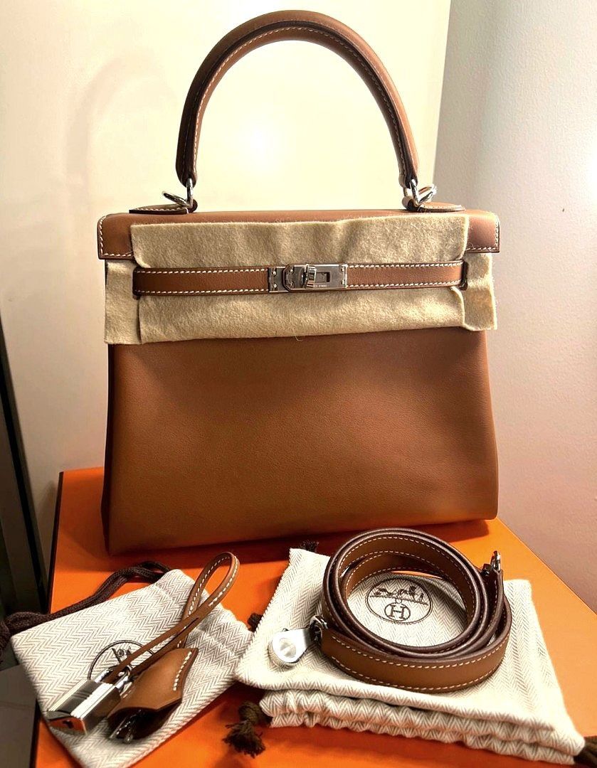 Unused Hermes Kelly 25 in Swift Etoupe with PHW, Luxury, Bags & Wallets on  Carousell