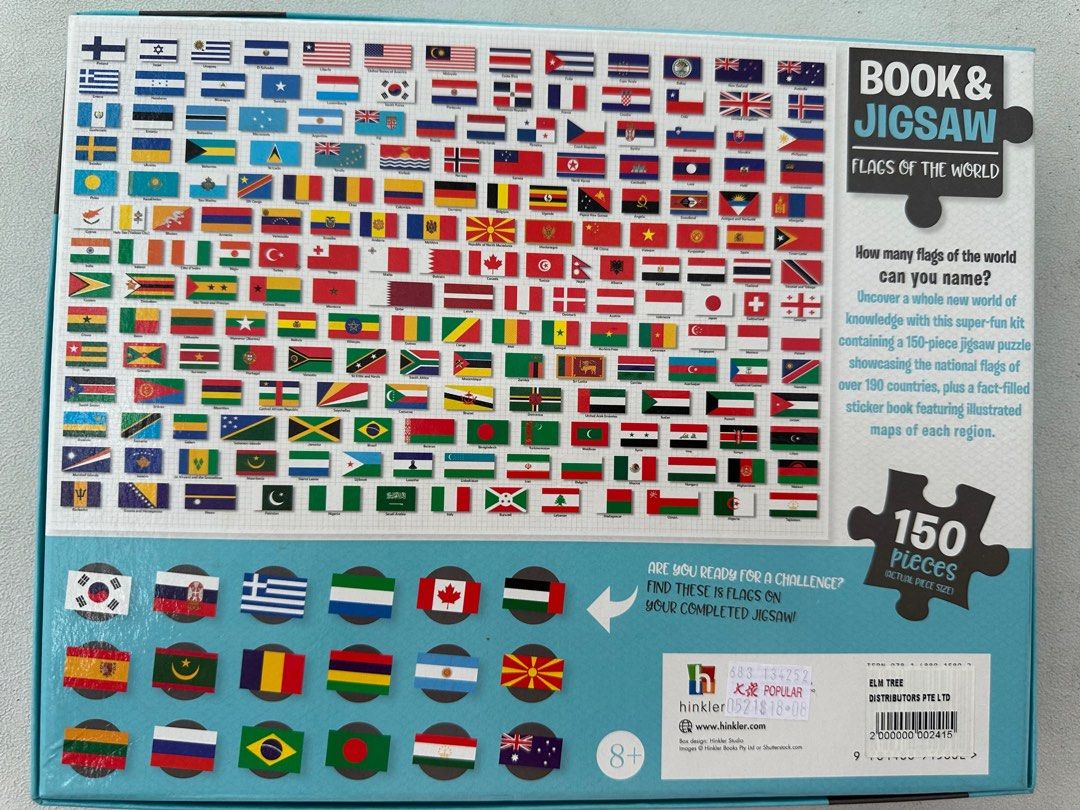 Hinkler Book & Jigsaw Flags Of The World, Hobbies & Toys, Books