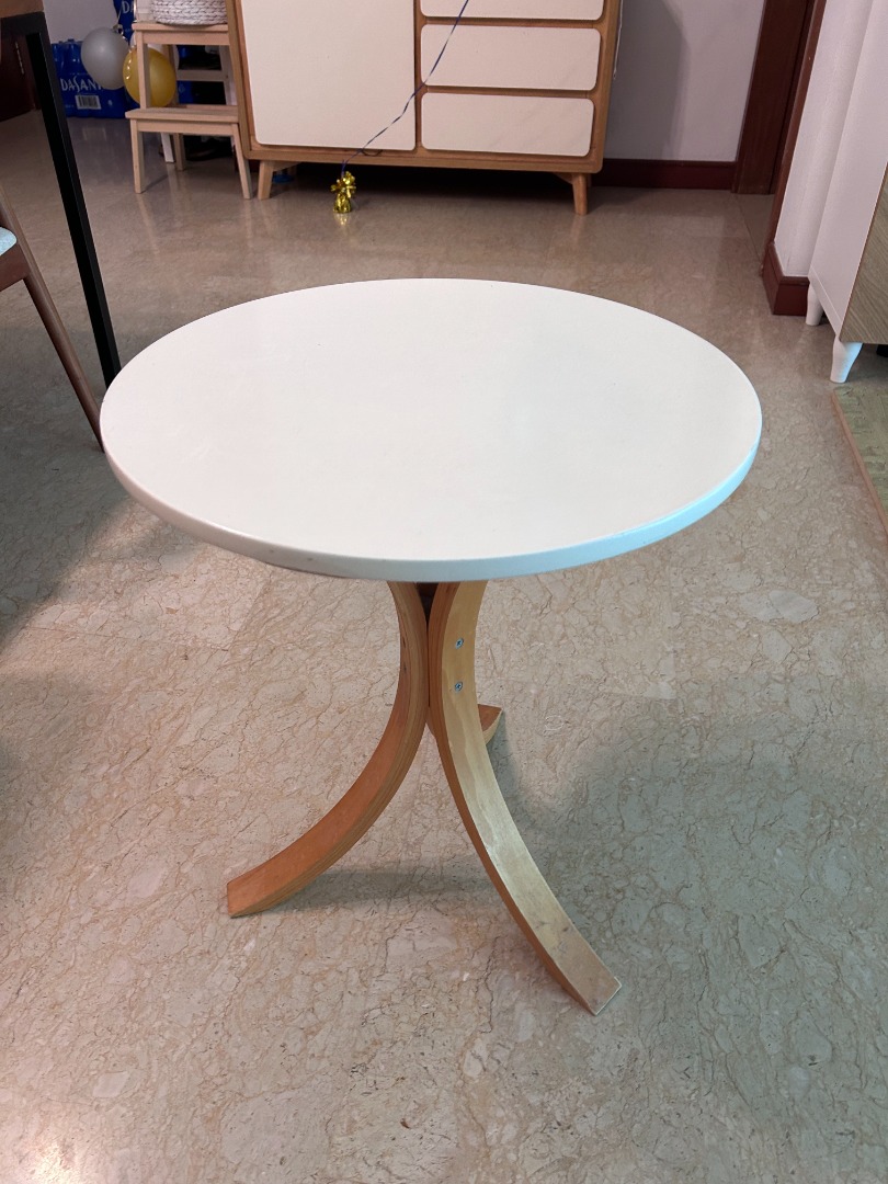 IKEA small round top coffee/side table, Furniture & Home Living
