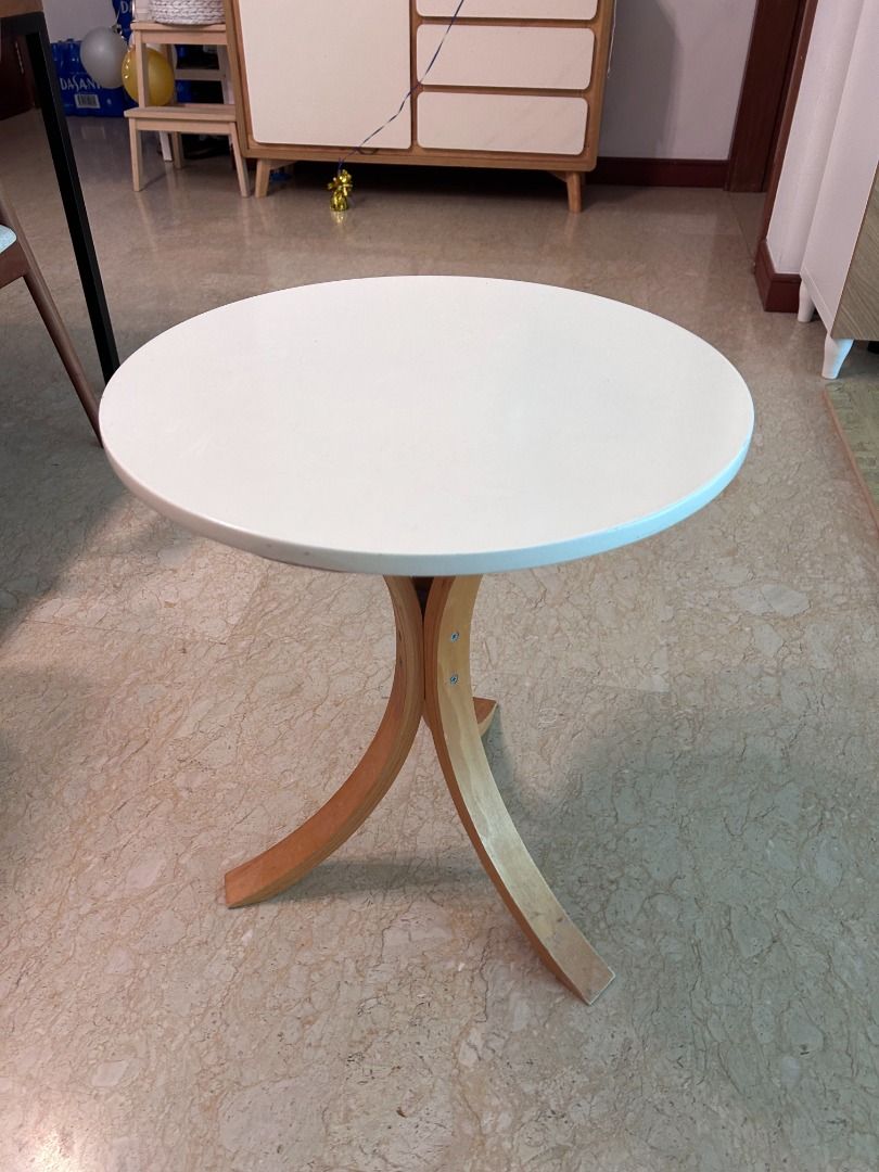 IKEA small round top coffee/side table, Furniture & Home Living