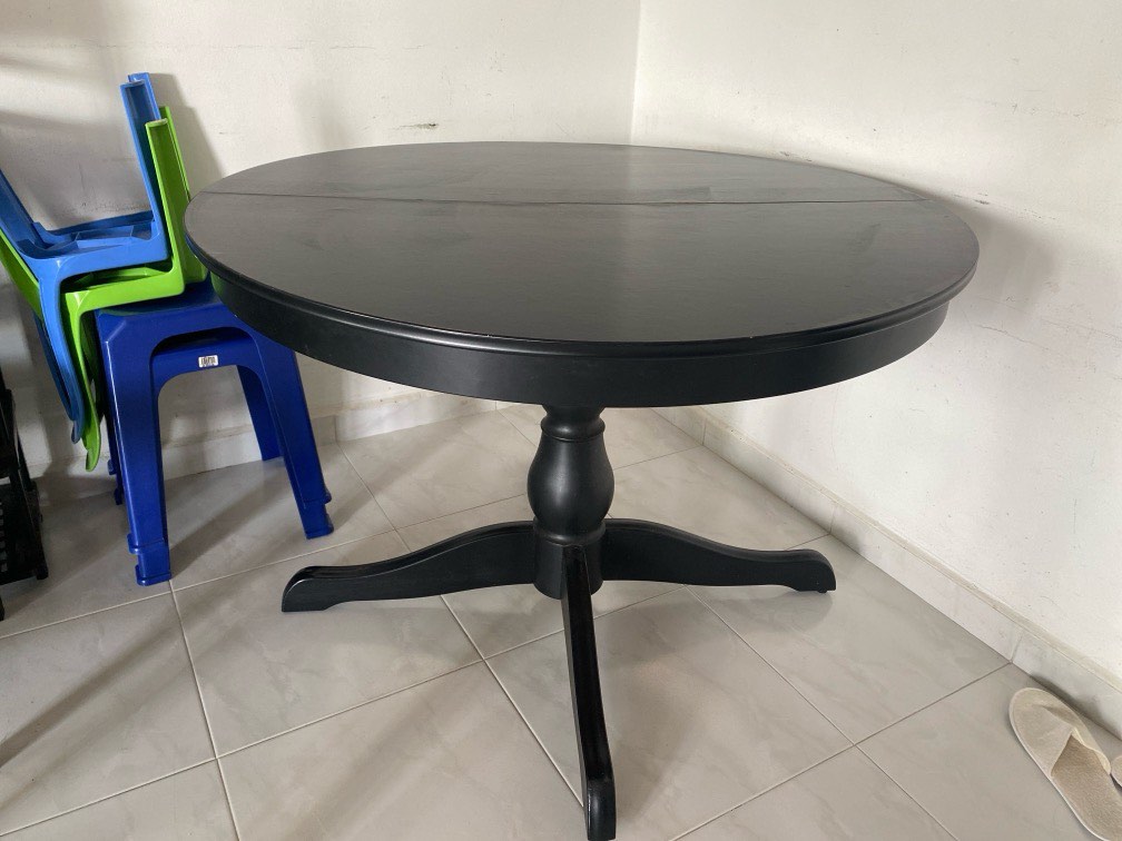 IKEA foldable table with chairs, Furniture & Home Living, Furniture