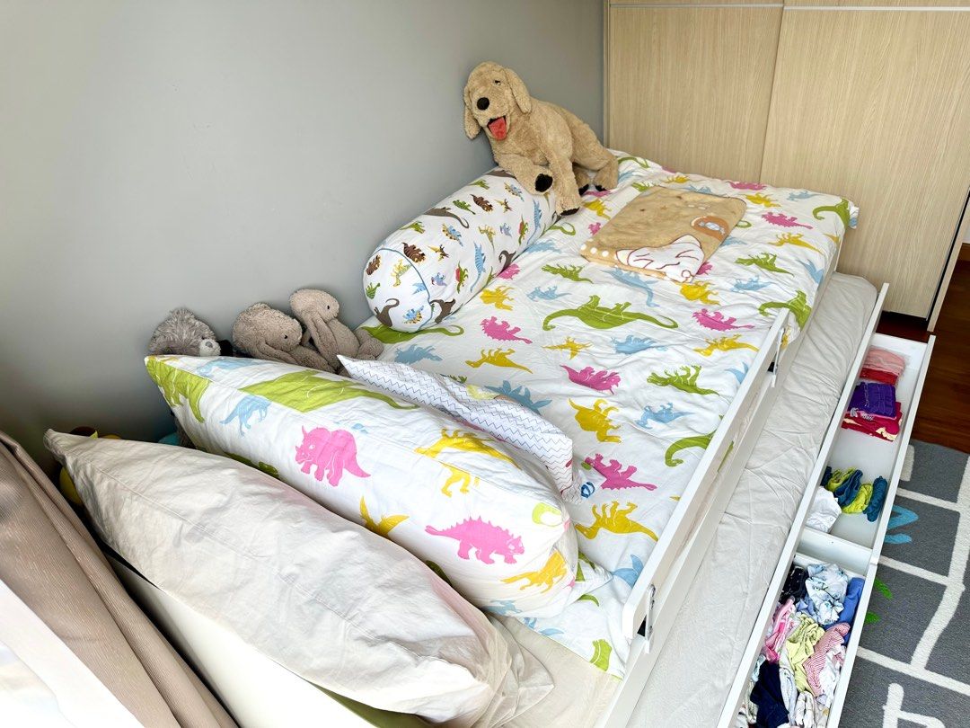 Ikea Single Bed with Underbed and Storage, Furniture & Home Living