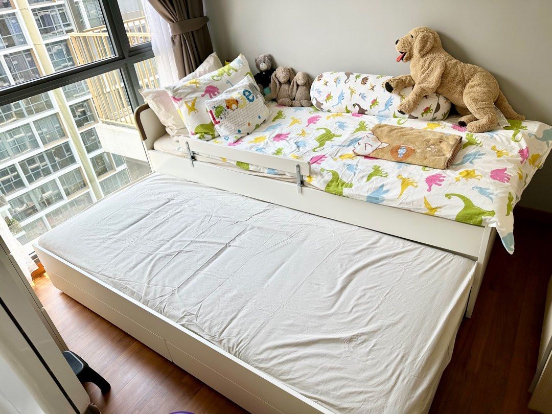 Ikea Single Bed with Underbed and Storage, Furniture & Home Living