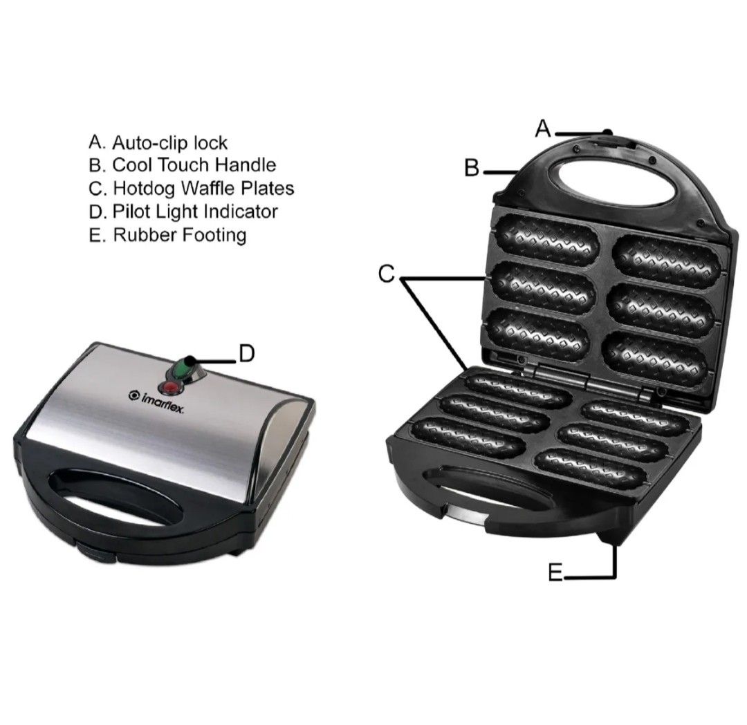 Imarflex Hotdog waffle maker, TV & Home Appliances, Kitchen Appliances, Other Kitchen Appliances
