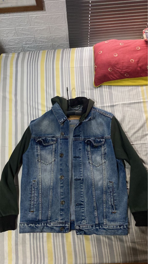 Jaket jeans hoodie clearance