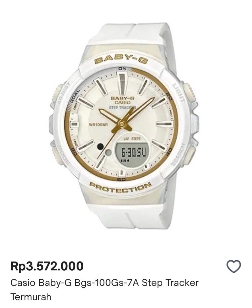 Jam baby store g putih