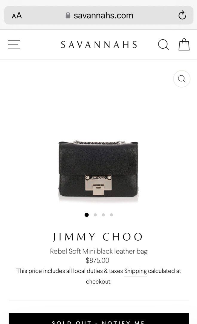 Jimmy choo rebel best sale soft mini bag