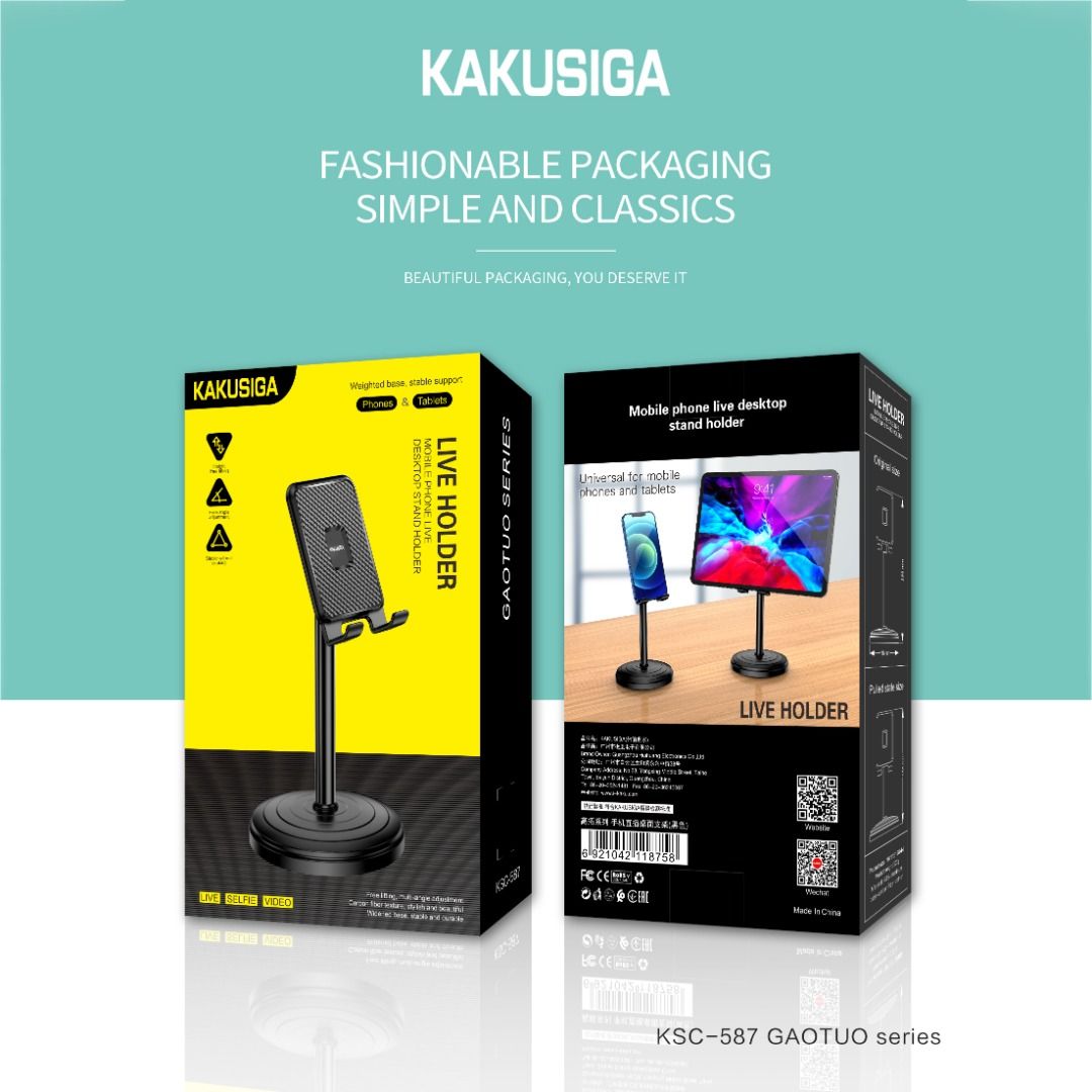 Kakusiga mobile phone live desktop stand adjustable heights Docks and ...