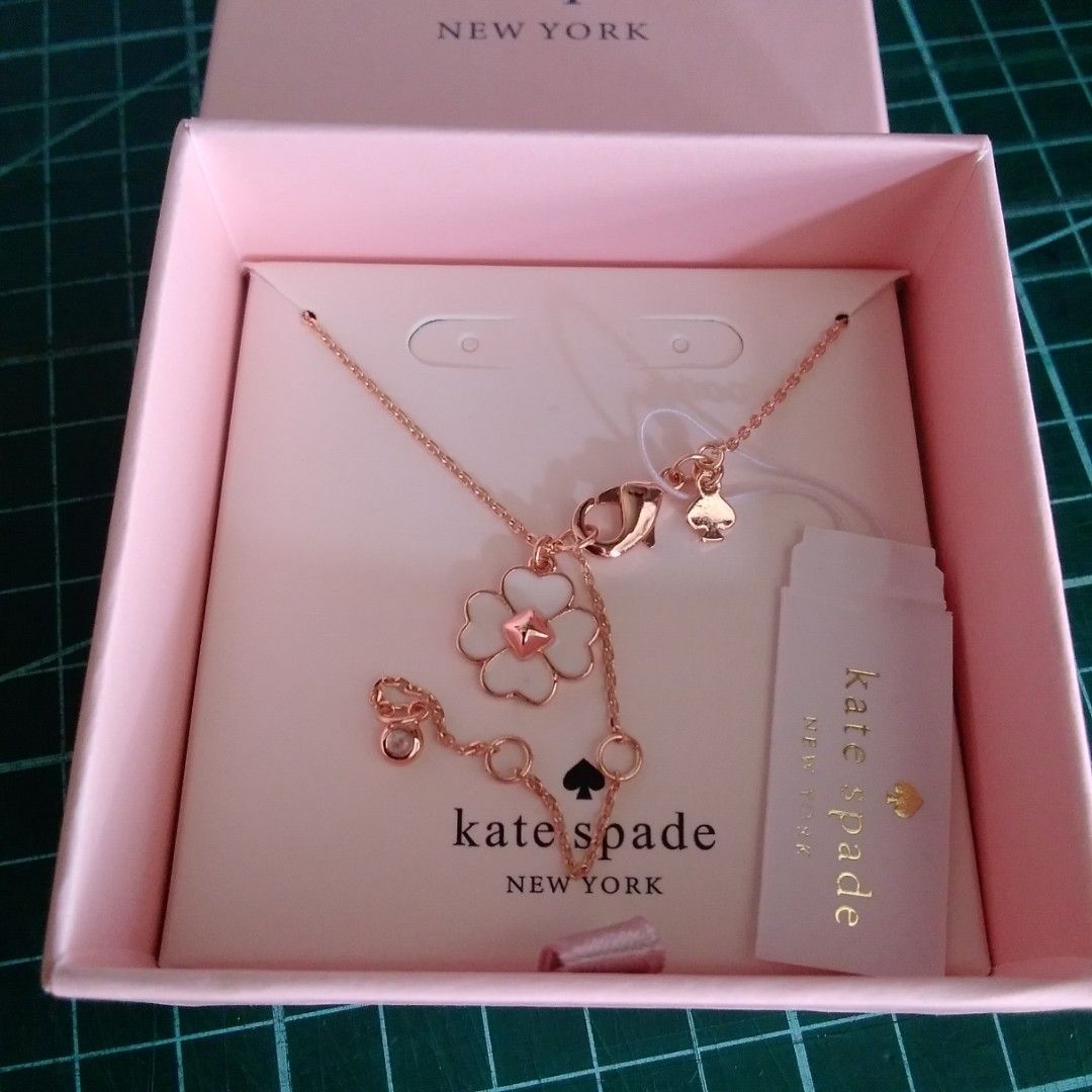 Kalung Kate Spade Necklace Black Beachside Statement Pendant Kate