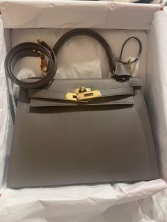 enjoy_hermes - Hermès Kelly depeche 25cm in Etain grey epsom