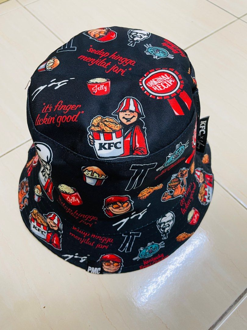 KFC x Ujang Bucket Hat Black Limited Edition, Men's Fashion, Watches & Accessories, Cap & Hats