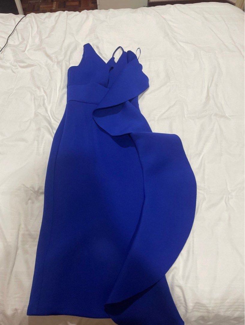 strapless blue satin dress BABARONI BABARONI Satin Royal Blue Prom Dresses A-line Sweetheart Sleeveless Bow, Royal Blue / US0 main image 1