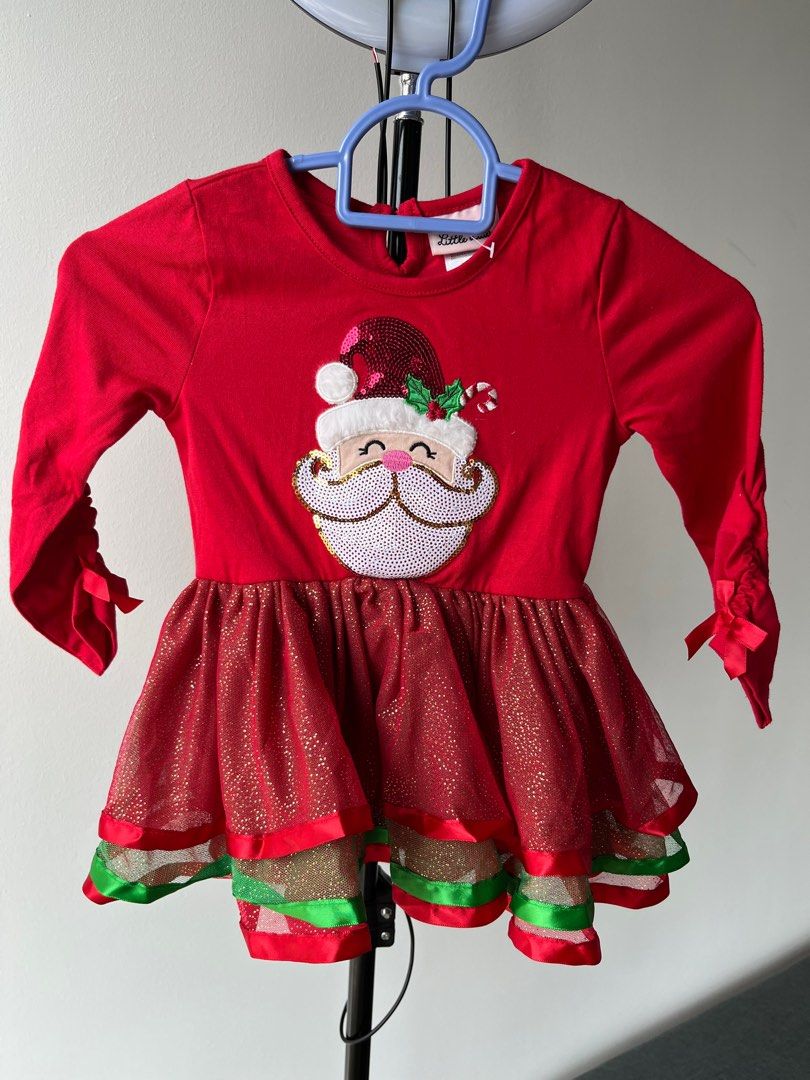 Little lass Christmas dress 4 years salleee Babies Kids Babies Kids Fashion on Carousell