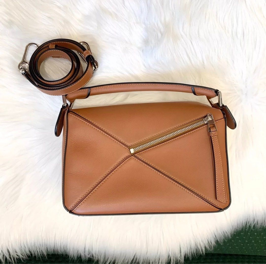 Puzzle small cheap bag tan