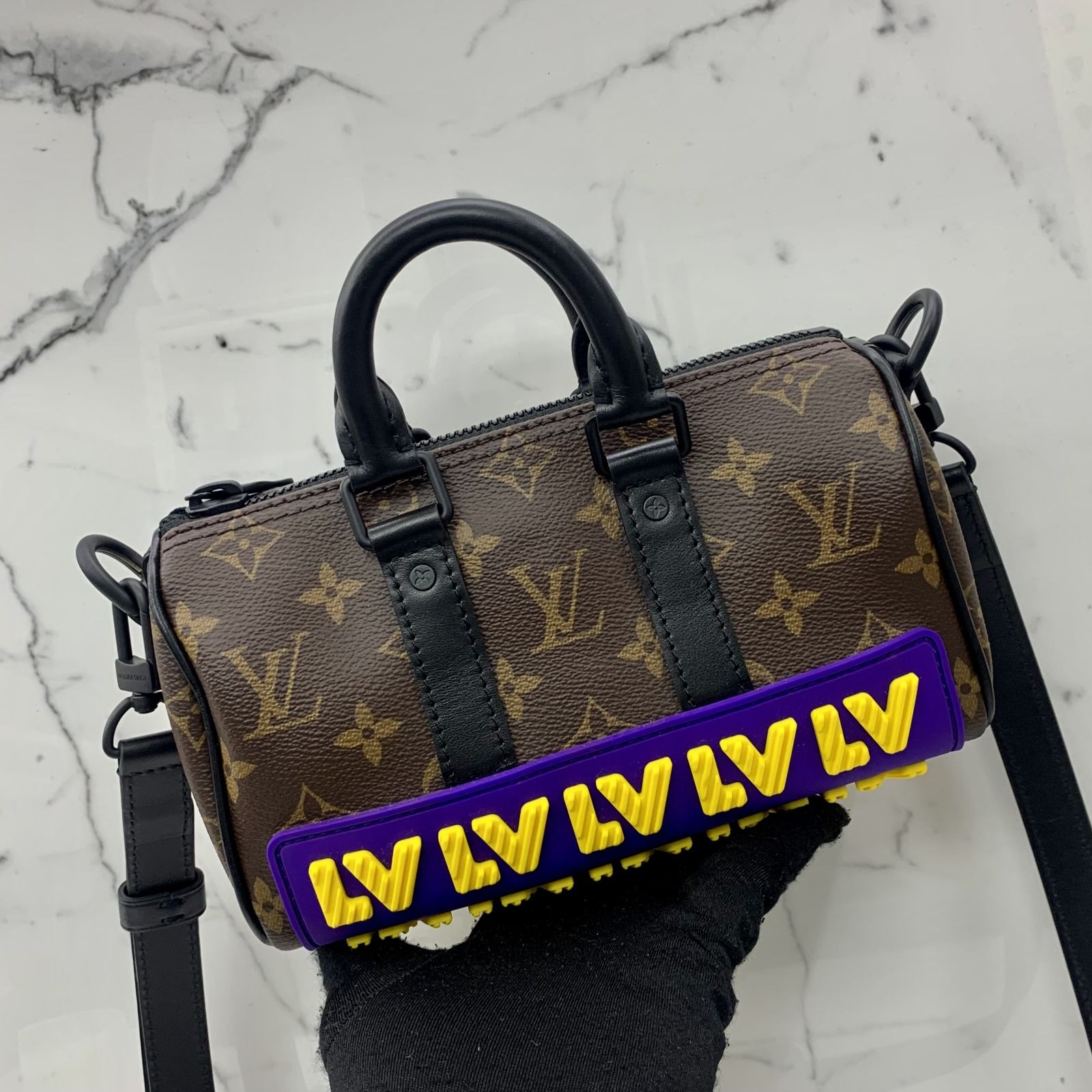 M45788 Louis Vuitton Monogram Coated LV Rubber Keepall XS