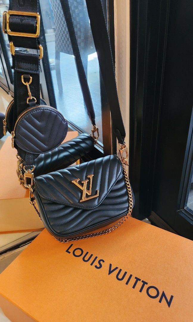 LOUIS VUITTON Multi Pochette Calf Leather Noir M56461