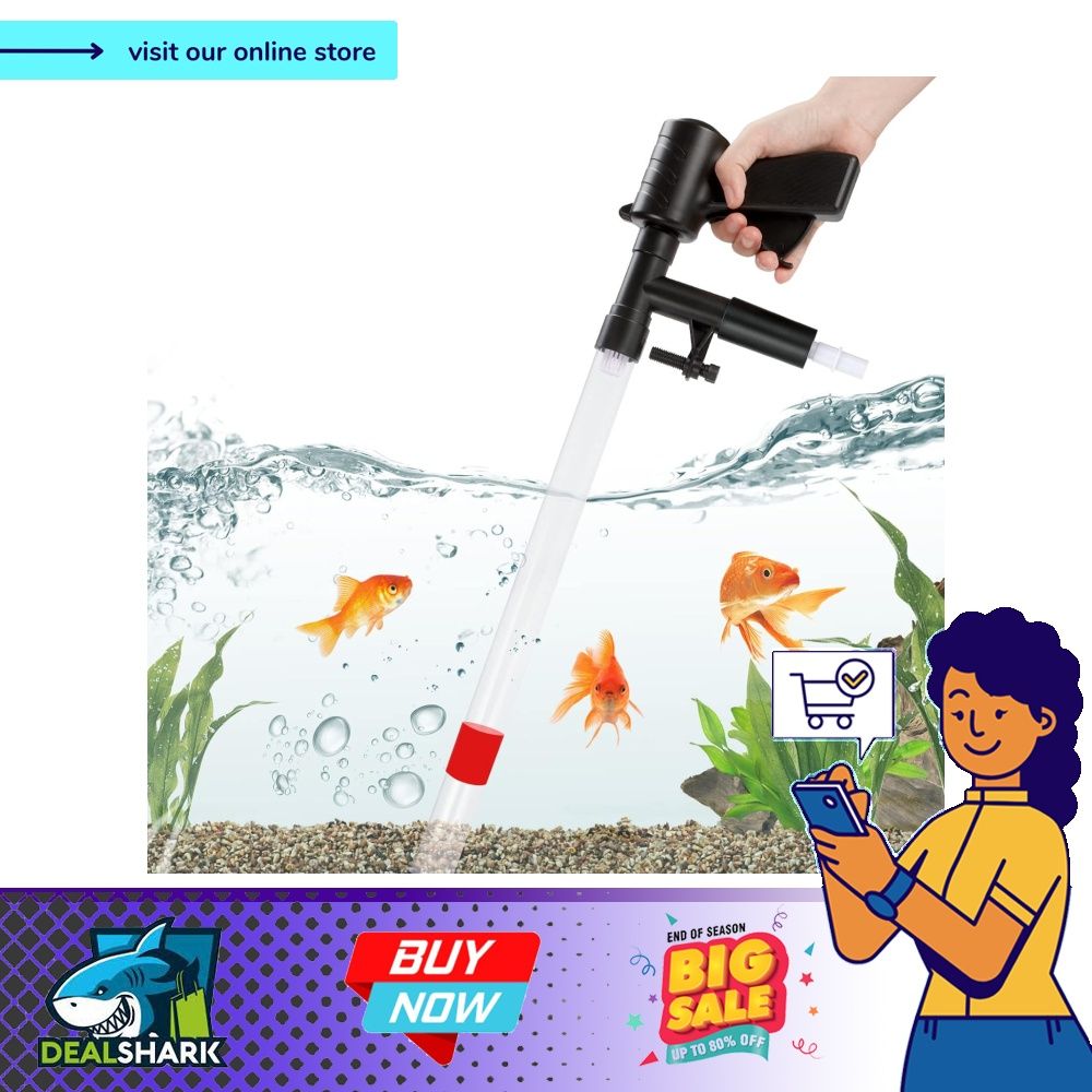 Aquarium Manual Water Changer Air Pump Siphon Fish Tank Gravel Tube Fish  Tank Cleaning Tool
