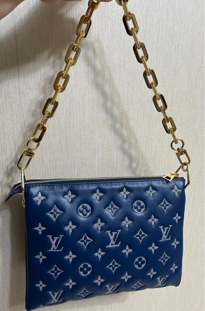Authentic Louis Vuitton Nano Speedy Navy Denim Bleu, Luxury, Bags & Wallets  on Carousell