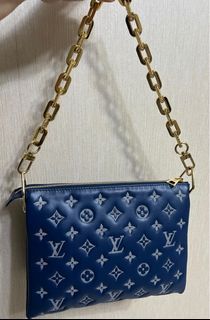 What Goes Around Comes Around Louis Vuitton Blue Denim Pleaty Bag