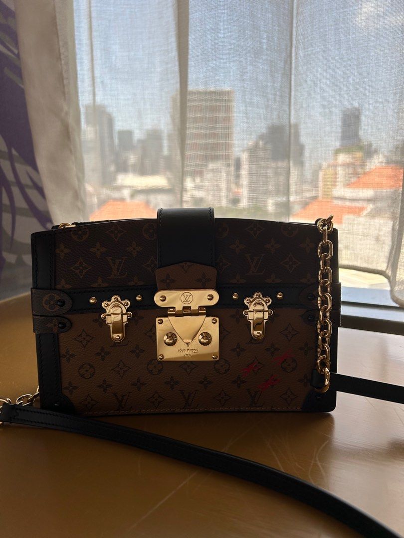 Louis Vuitton LV box clutch hard trunk, Men's Fashion, Bags, Sling Bags on  Carousell