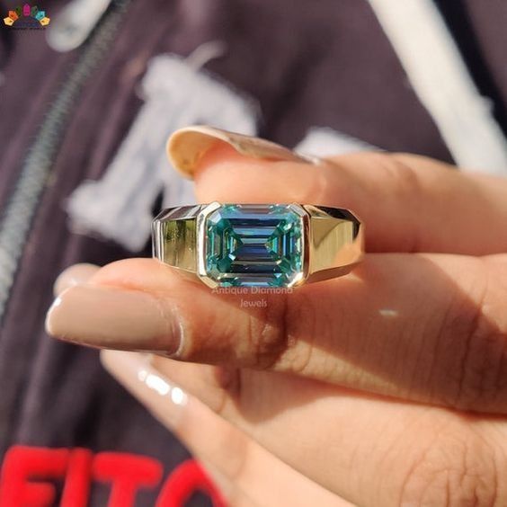 White stone ring for best sale man