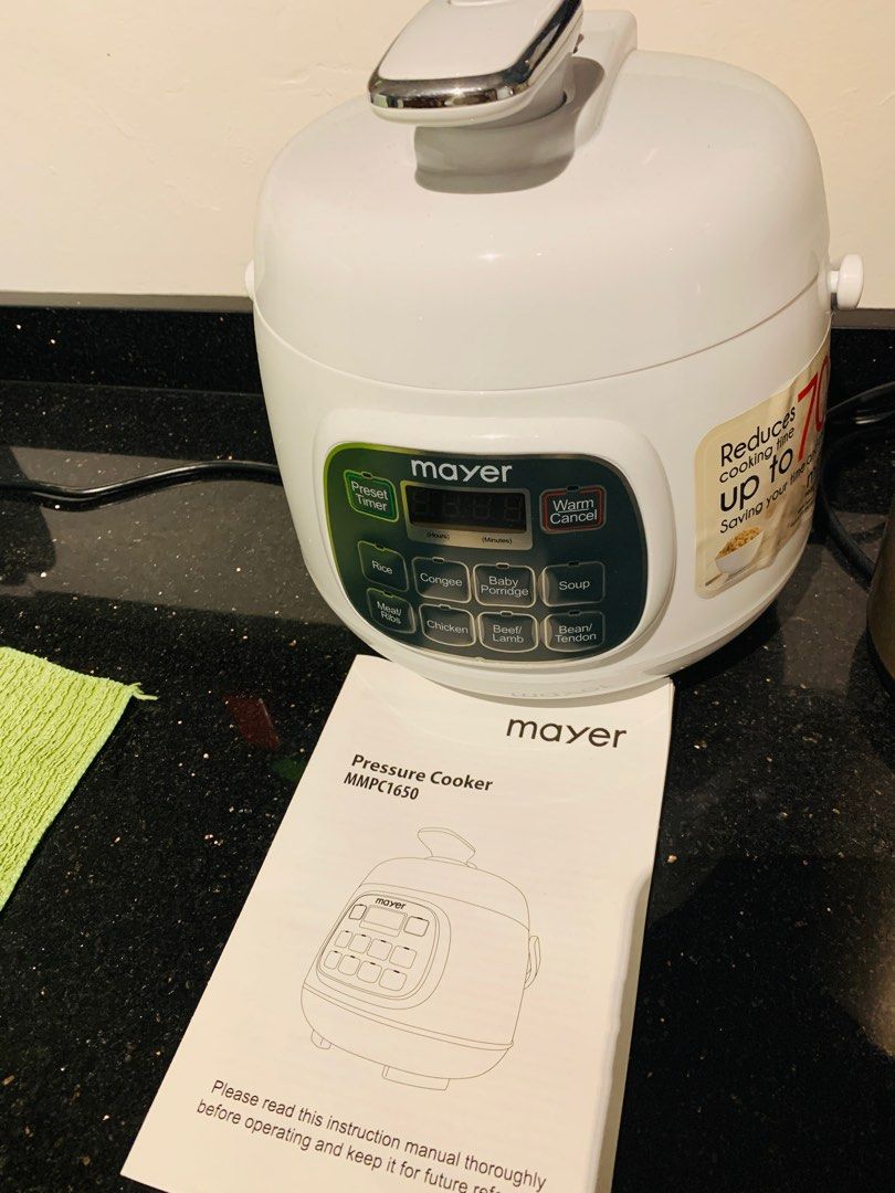 Mayer pressure 2025 cooker instruction manual
