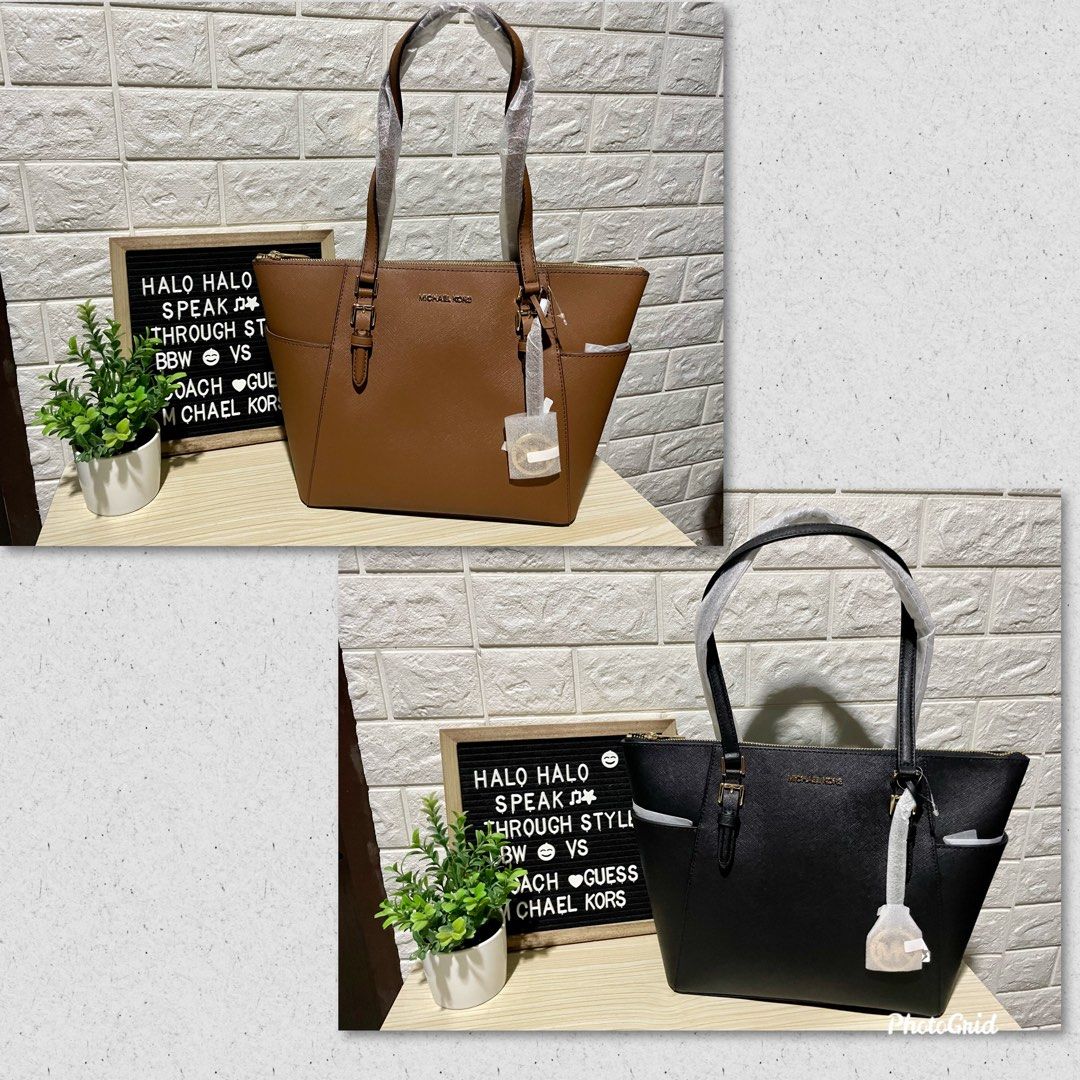 Charlotte Large Saffiano Leather Top Zip Tote Bag｜TikTok Search