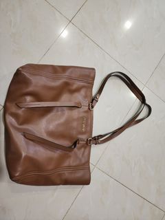 Madras leather handbag Miu Miu Blue in Leather - 31215805