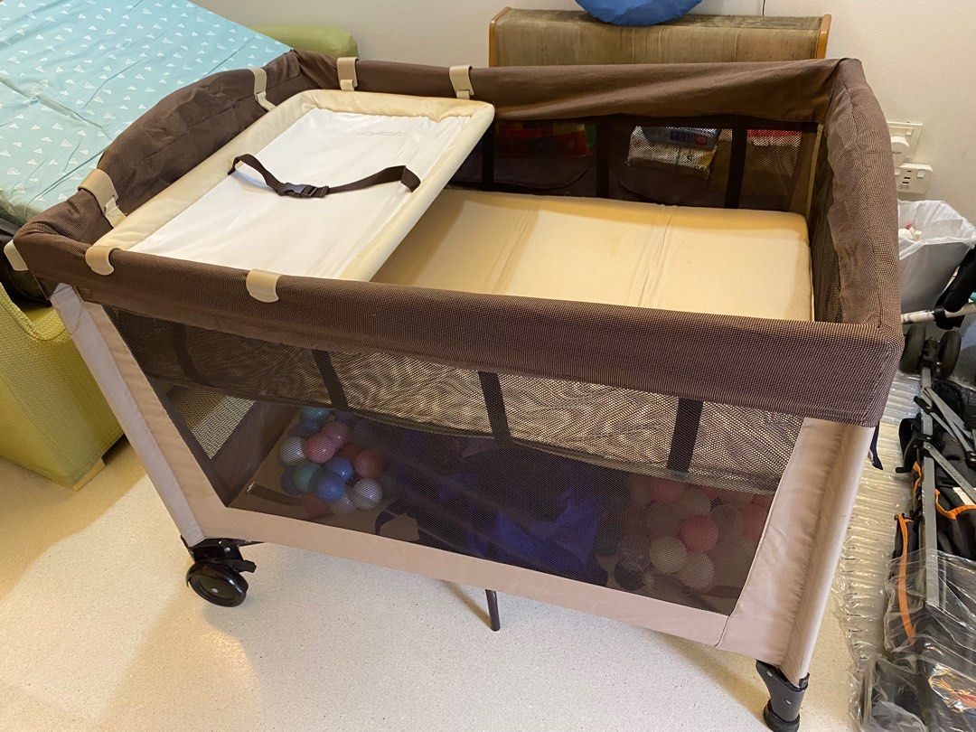 Mothercare travel cot with and changing table, Babies & Kids