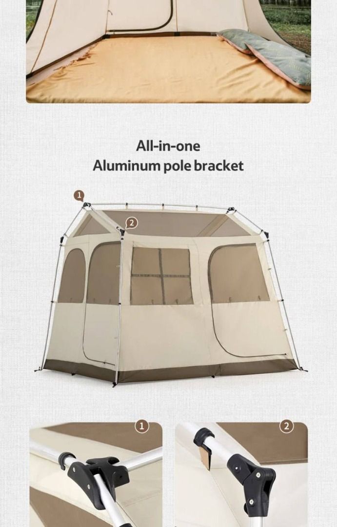 Naturehike outdoor camping Village 5.0 roof 3 4 person family