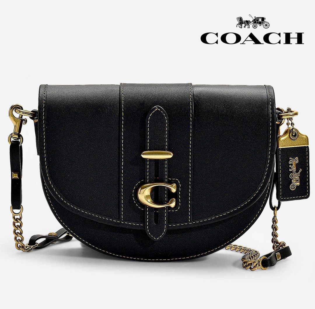 Coach saddle 20 black store