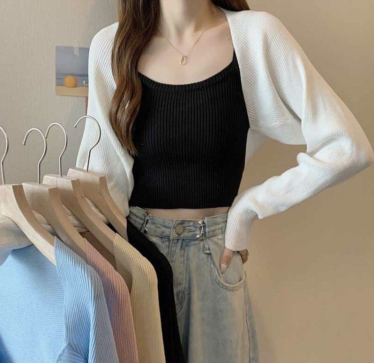 NEW DESIGN Korean Bolero Batwing Shrug Cardigan Lighter Ver Women s Fashion Coats Jackets and Outerwear on Carousell