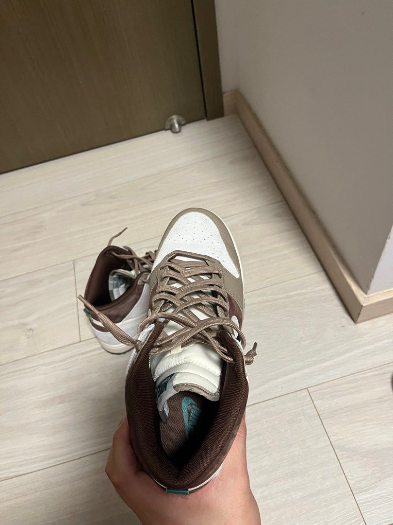 nike dunk high light chocolate sail