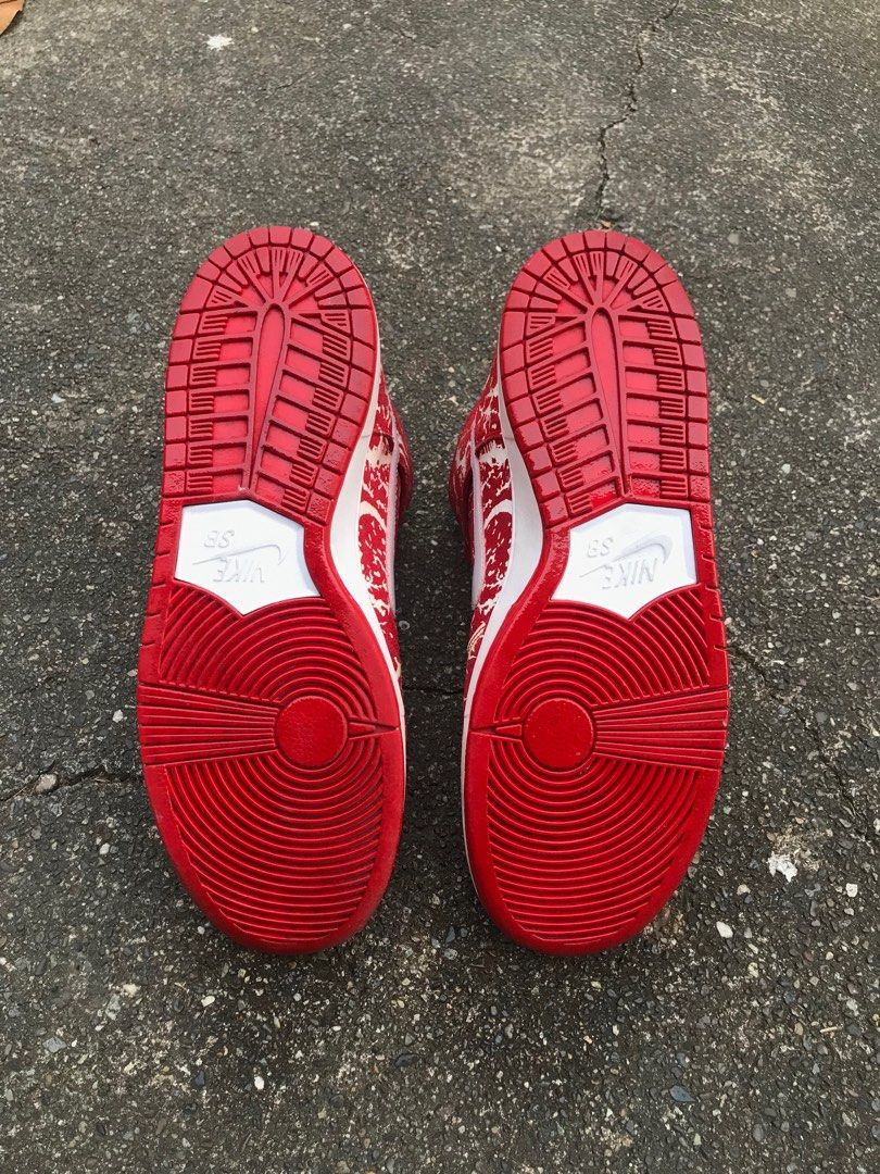 Nike SB dunk high raw meat Men s Fashion Footwear Sneakers on Carousell