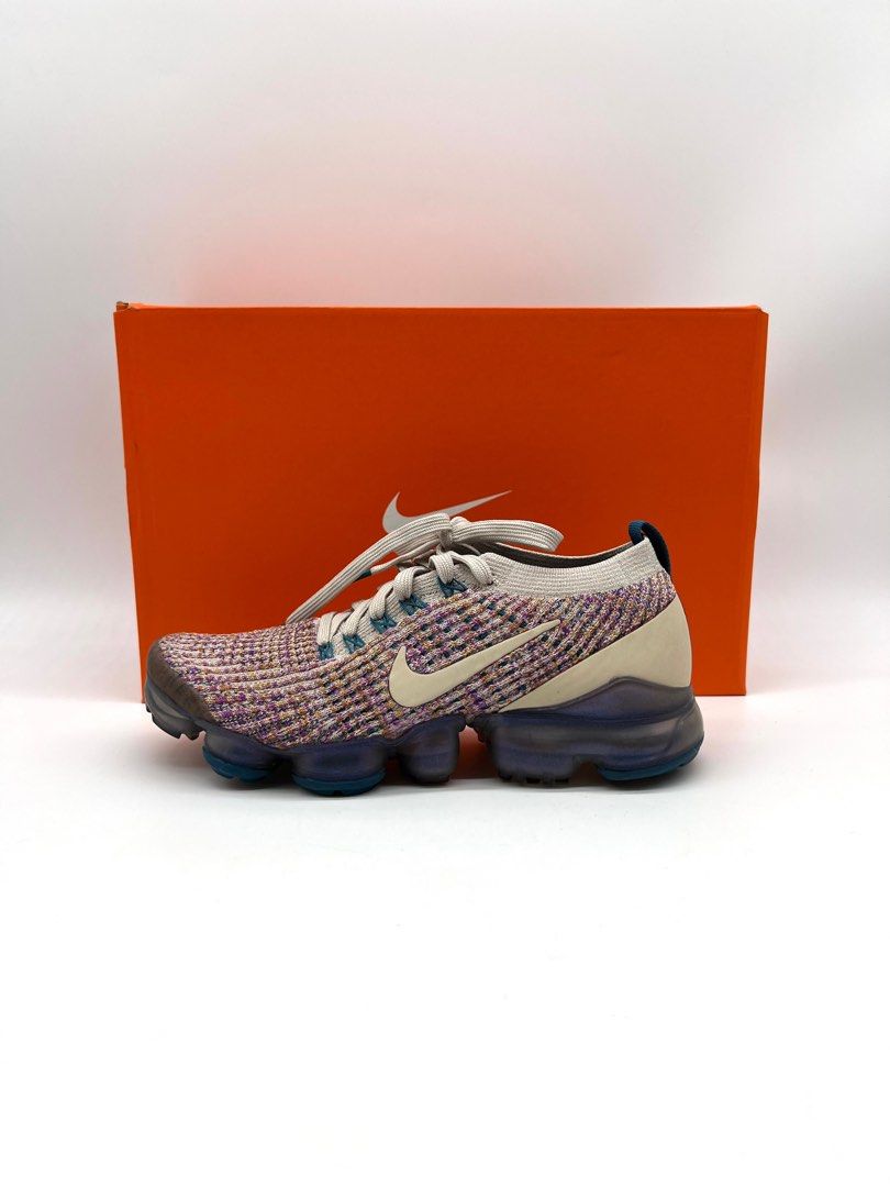 Nike air vapormax flyknit 3 desert top sand orange  and  black