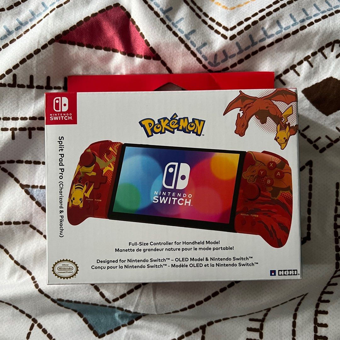 Hori Manette Nintendo Switch Splid Pad Pro Pikachu And Charizard