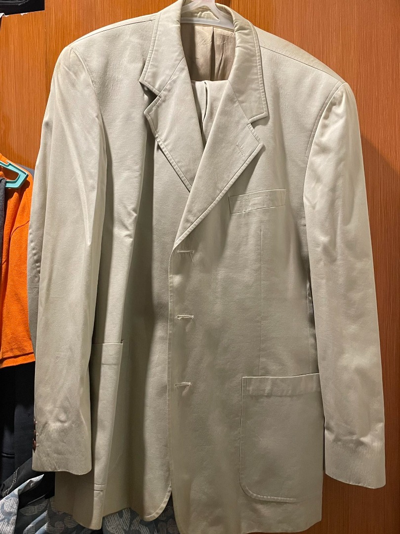 Off White/Cream Daniel Hechter Suit Set, Men's Fashion, Coats, Jackets ...