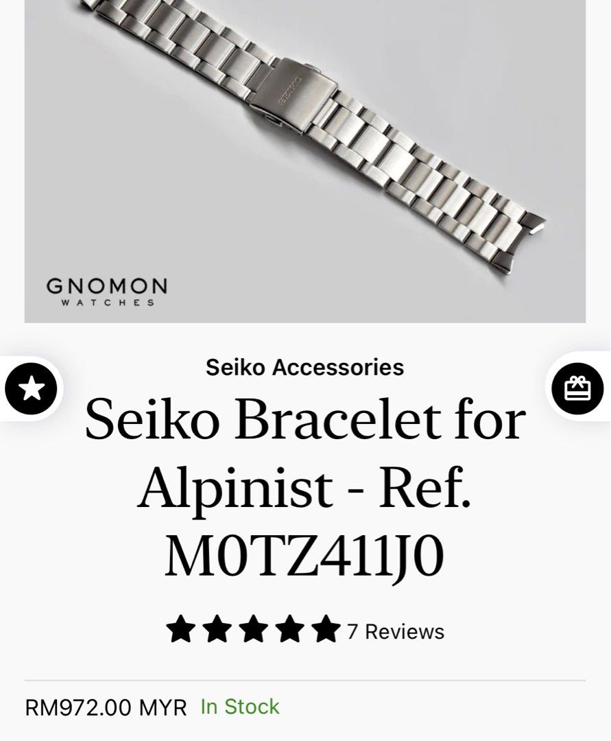 Seiko alpinist oem discount bracelet