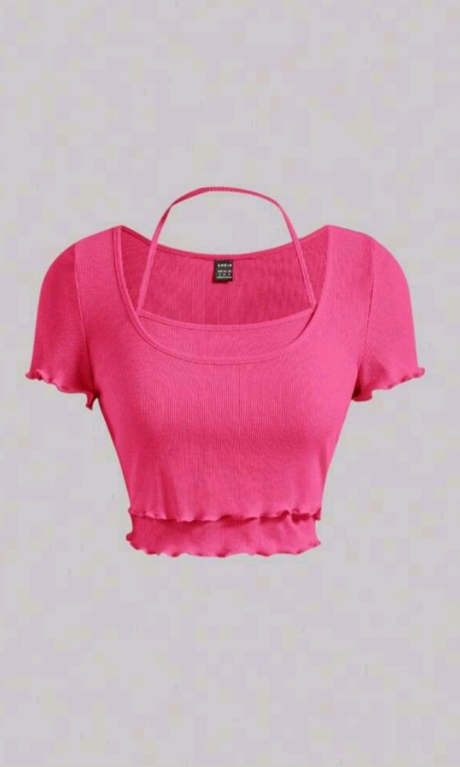 Pink Crop Top (Category: Shirts) located in Paranaque City. Submitted by mclock94 (Listing ID 1263042139, Image 1). Description: brand new large on tag measurements are on the photo rfs: a little big on me.