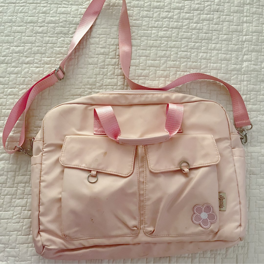 PINK CROSSBODY COMPUTER BAG Women s Fashion Bags Wallets
