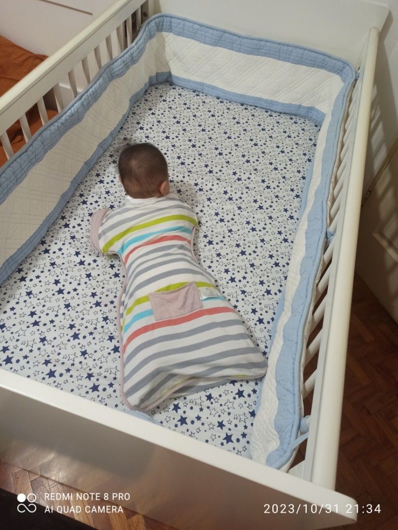 Pottery barn shop crib bumper safety