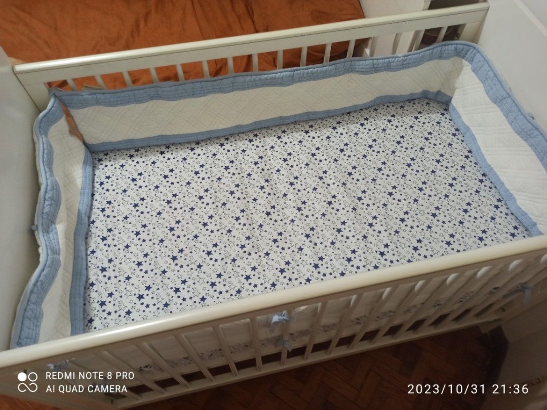 Pottery barn hot sale crib bumper safety