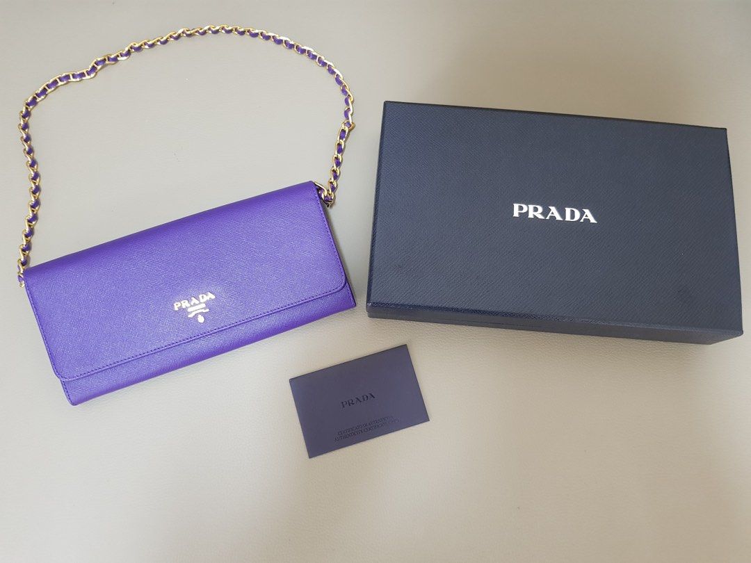 Saffiano Wallet on Chain Violet (Viola)